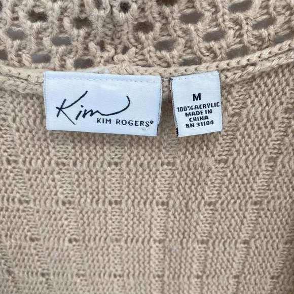 KIM ROGERS BROWN 3/4 SLEEVE CARDIGAN - Picture 3 of 3
